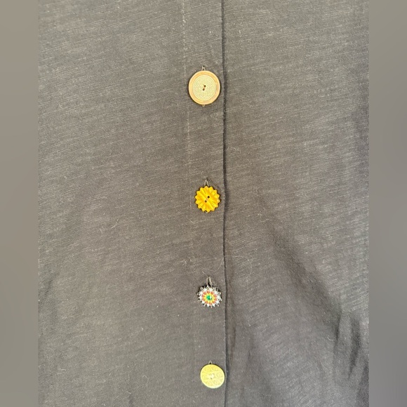 Soft surrounding cotton cardigan size large artsy buttons preowned - Picture 4 of 11